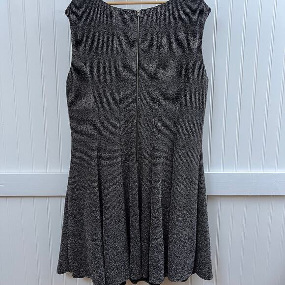 Simply Emma NWT Glitter Knit A-Line Dress Black Silver Women's 20W Formal Dance - Picture 3 of 8